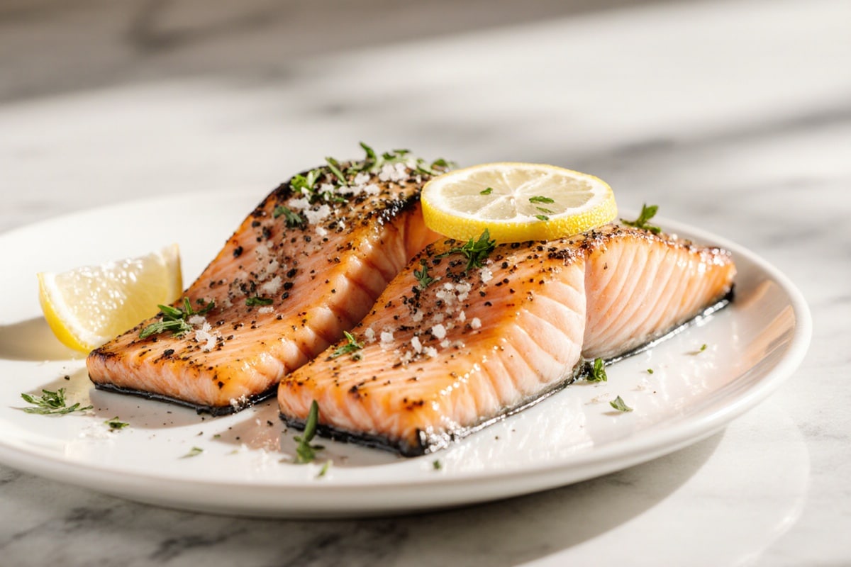 Lachs aus der Heißluftfritteuse