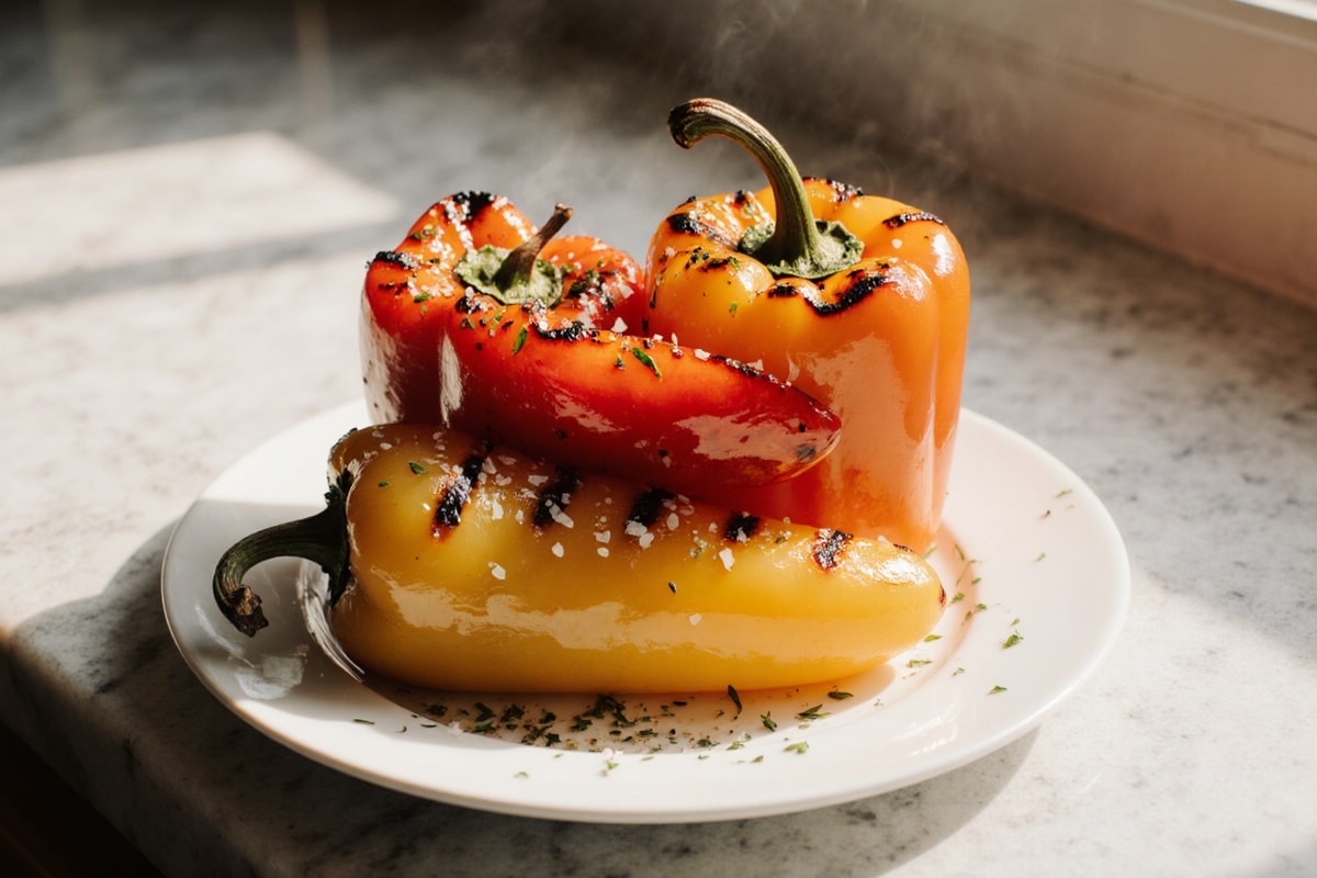 Einfach gegrillte Paprika aus der Heißluftfritteuse