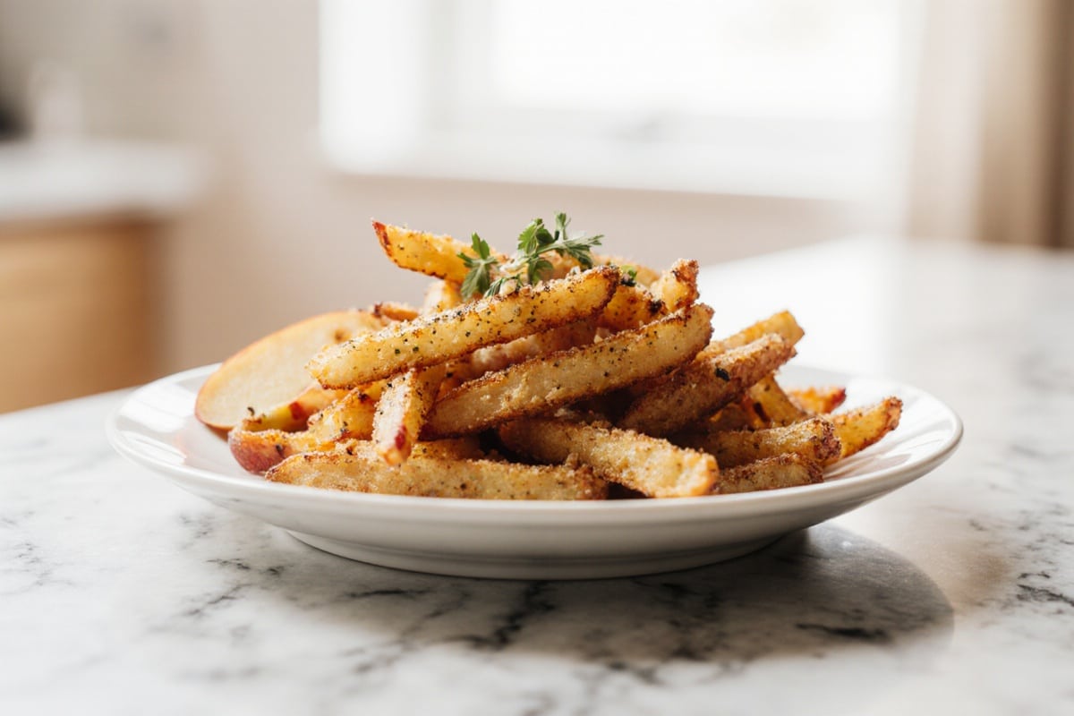 Knusprige Air-Fryer Apfel-Pommes