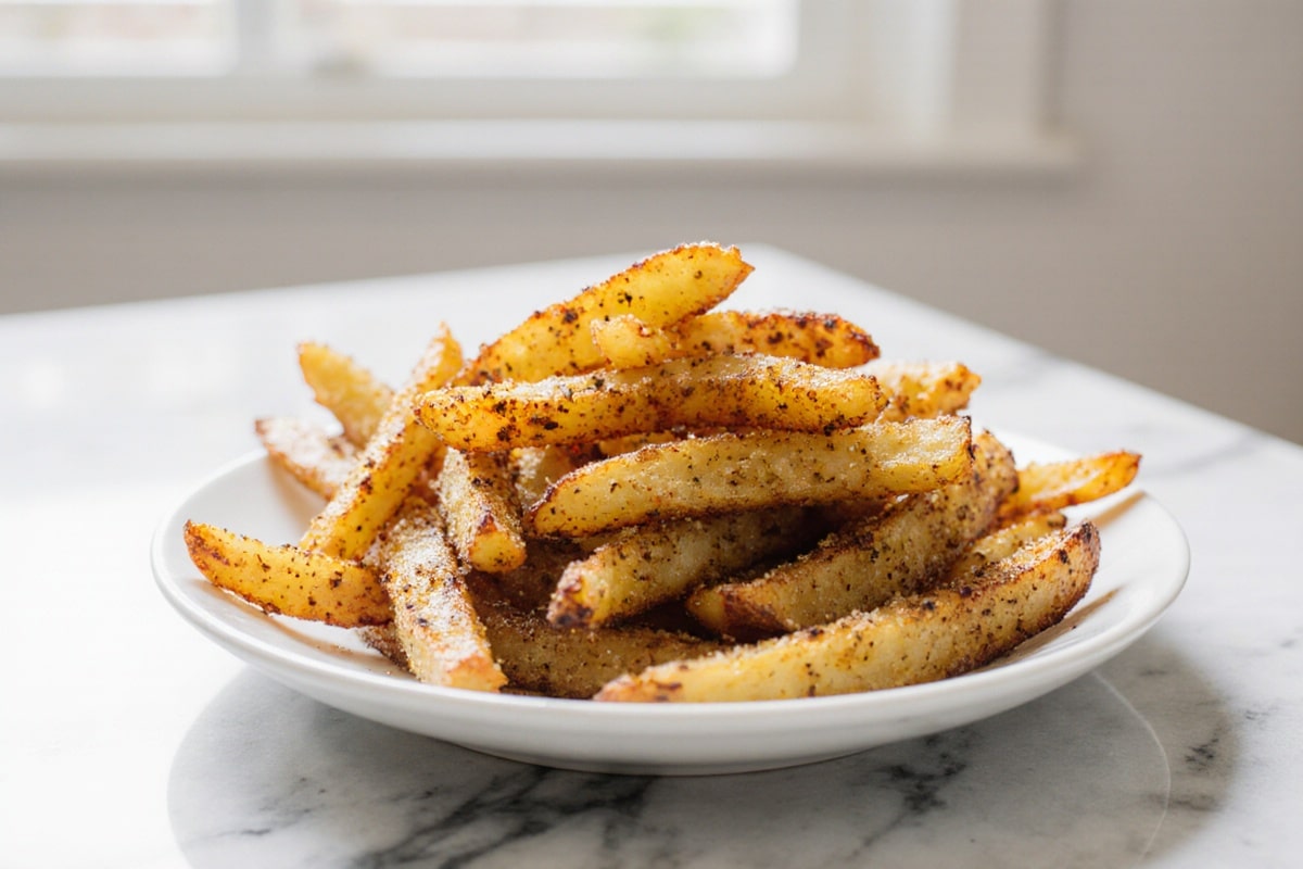 Steckrüben-Pommes im Airfryer