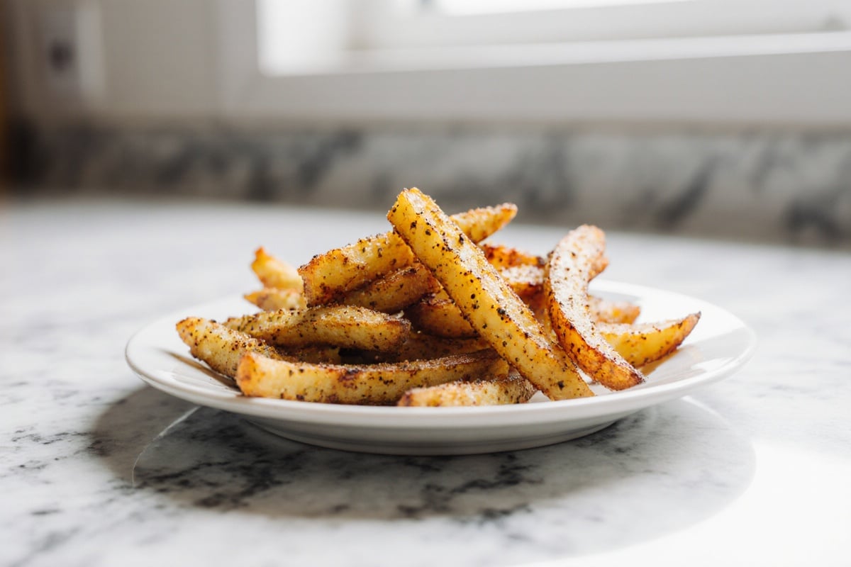 Steckrüben-Pommes im Airfryer