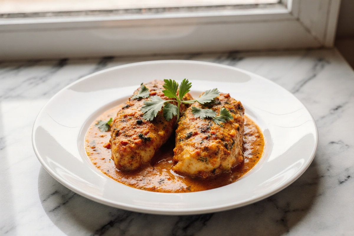 Hähnchen Tikka Masala aus der Heißluftfritteuse Rezept 2 Hähnchen Tikka Masala aus der Heißluftfritteuse