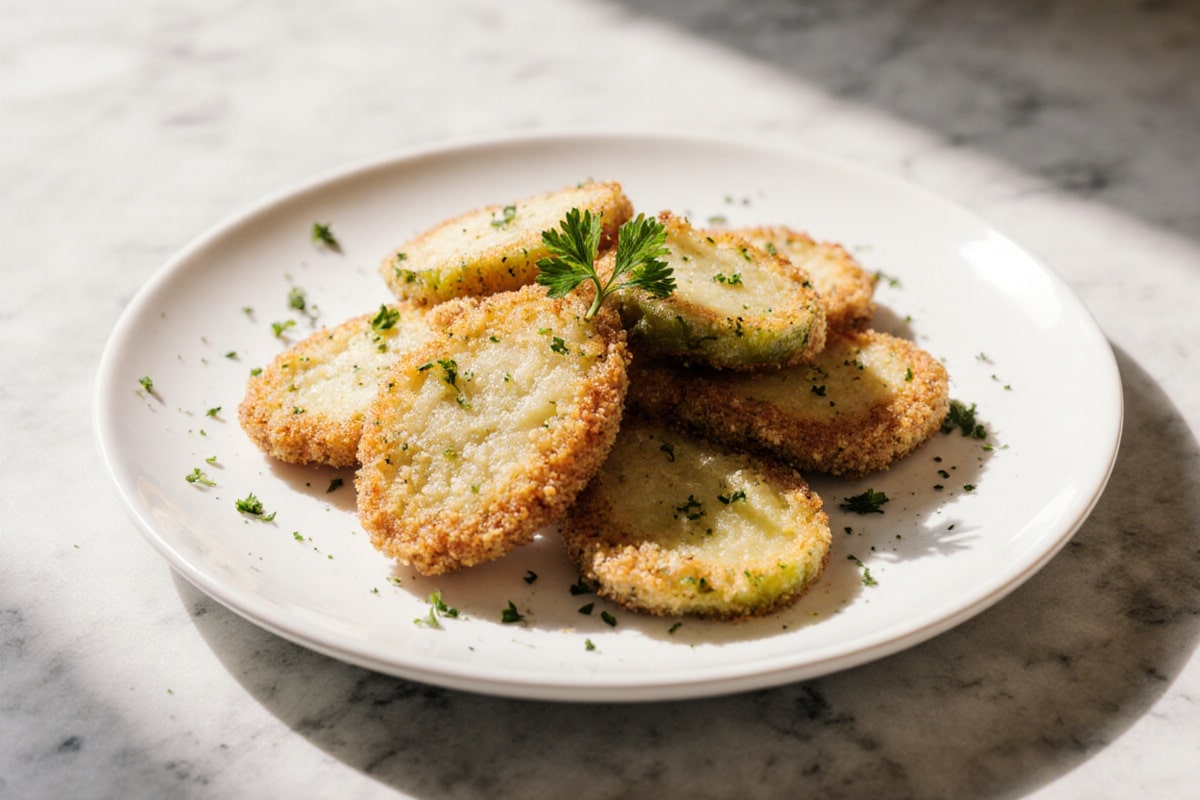 Knusprige Kohlrabi Schnitzel im Airfryer